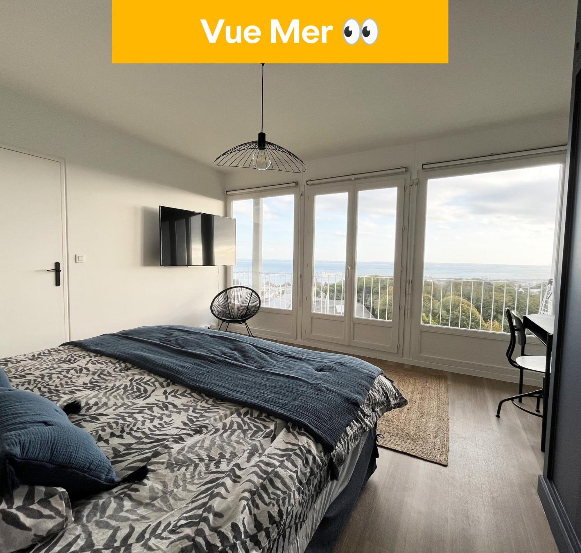 Nouveau! Appartement Vue Mer 180° Et Place Parking Brest Exterior photo